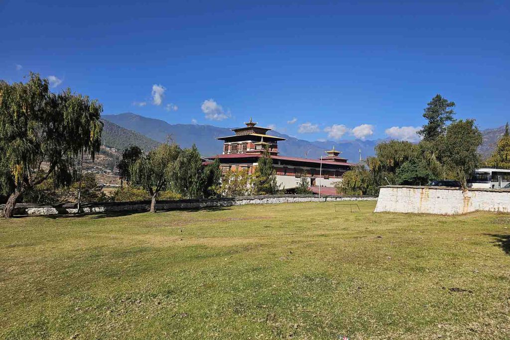 Monastery top view bumthang valley tour