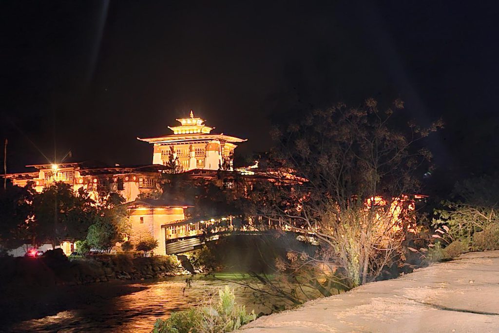 Night light view bumthang valley tour