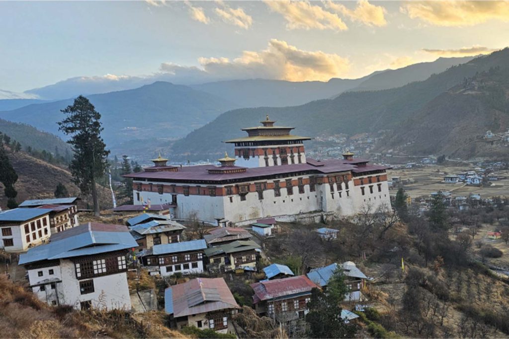 Paro dzong view dagala trek